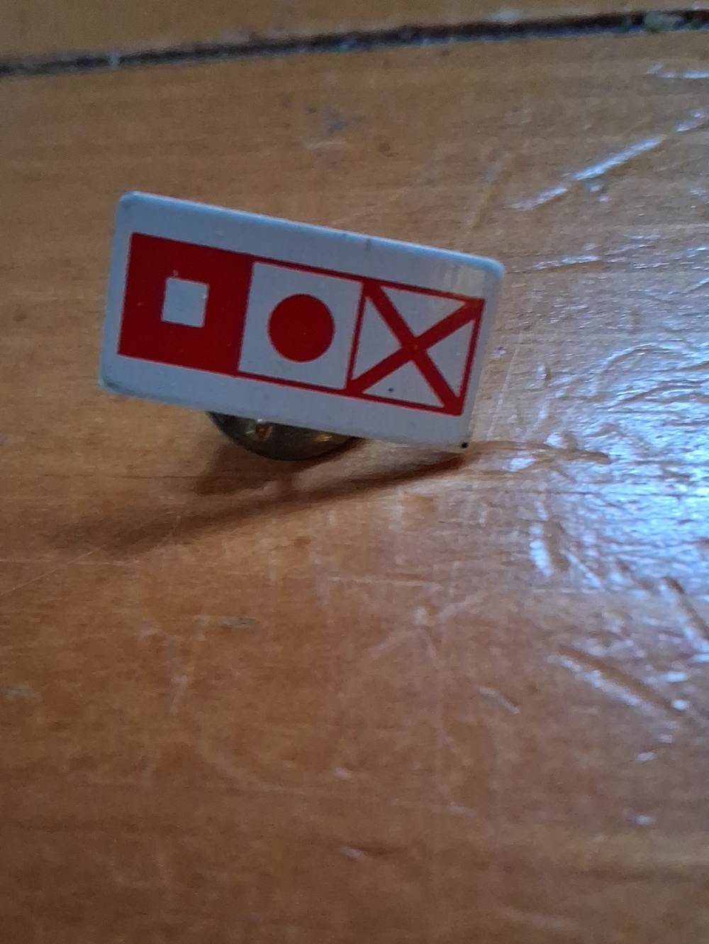 1979 Alien Movie Enamel Pin, Square, Circle, X. Movie Memorabilia